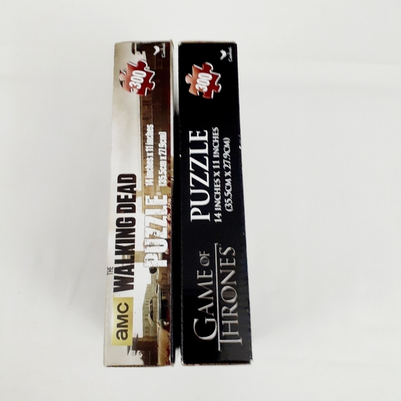 Set of 2 Puzzles "Walking Dead" & Game of Thrones" Puzzles 300 Pieces Each 14×11 - Picture 2 of 7